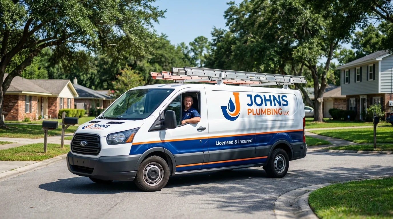 Johns Plumbing LLC service van in Sevierville, TN