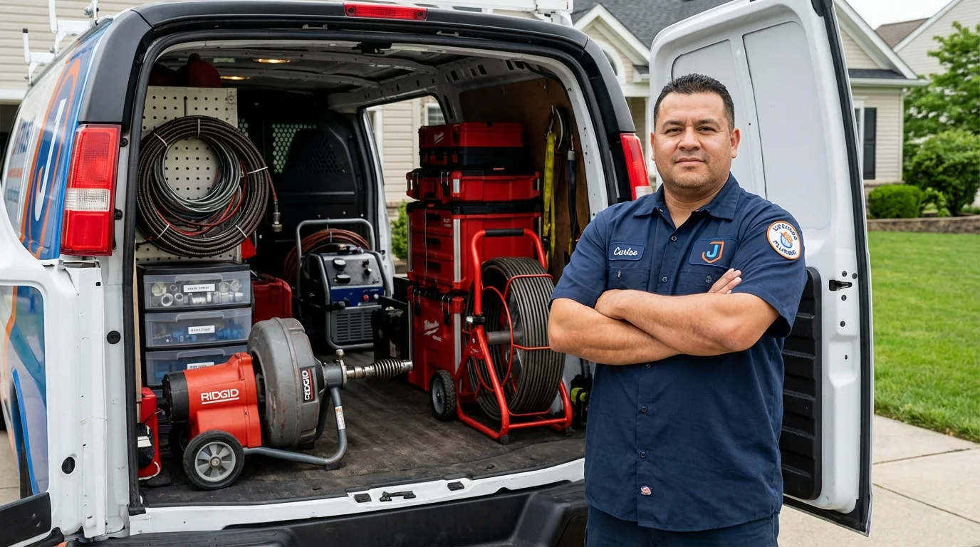 Professional drain cleaning equipment and Johns Plumbing LLC plumber in Sevierville