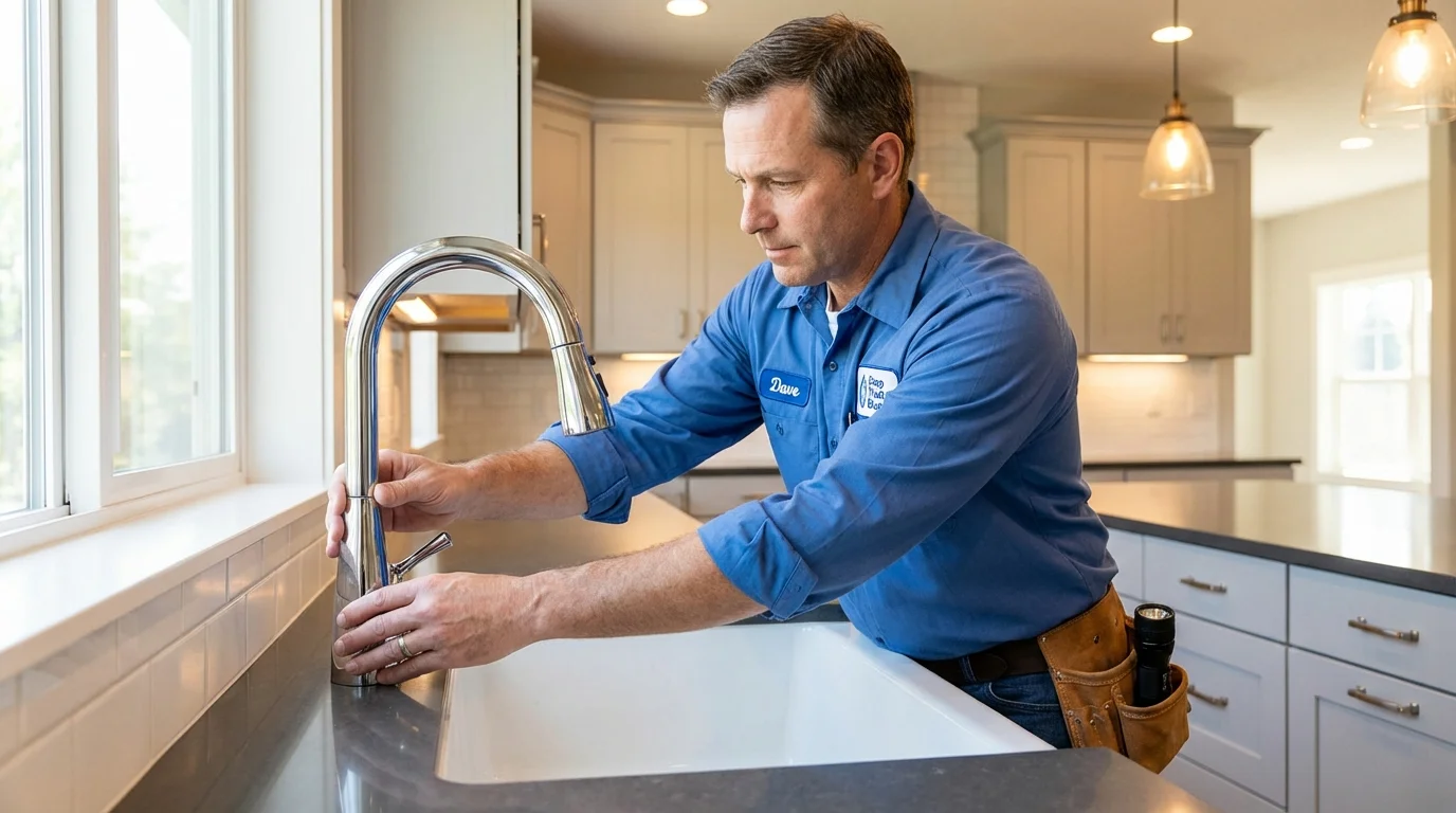 Kitchen faucet installation by Johns Plumbing LLC in Sevierville